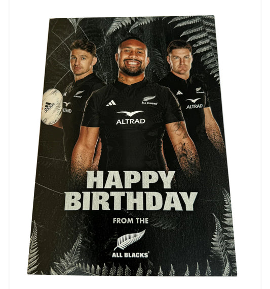ALL BLACKS BIRTHDAY CARD