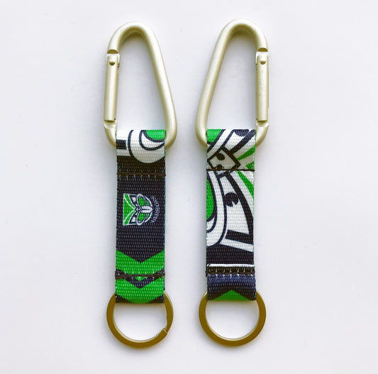 NRL WARRIORS CARABINER KEYRING