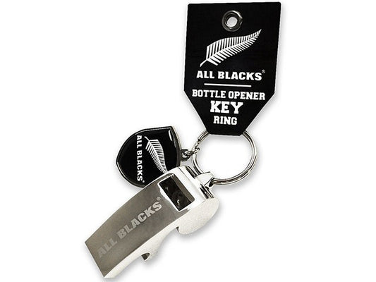ALL BLACKS WHISTLE BOTTLE OPENER KEYRING