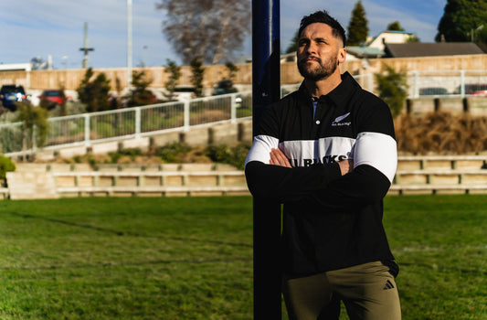 ALL BLACKS L/S RETRO HEAVYWEIGHT POLO
